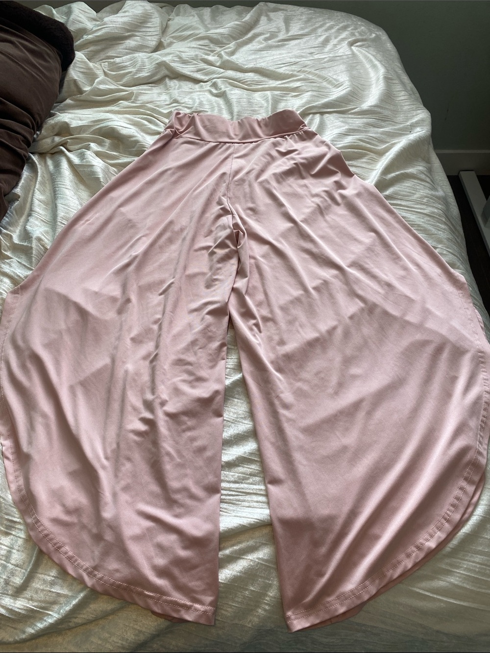 Wide Leg Palazzo Pants in Pale Pink